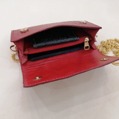 Genuine leather  crocodile print clutch 