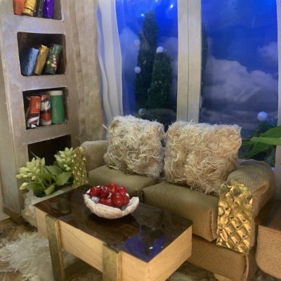 غرفة جلوس دافئة