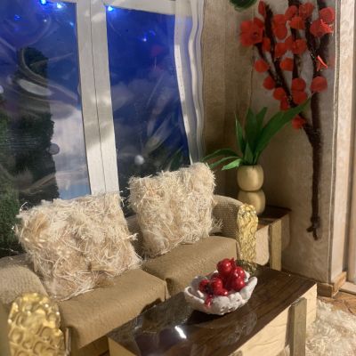 غرفة جلوس دافئة