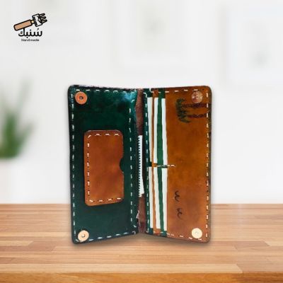  Colourful Genuine leather long wallet 
