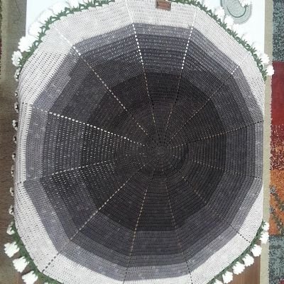  مفرش ترابيزة كروشيه وردات ترندي