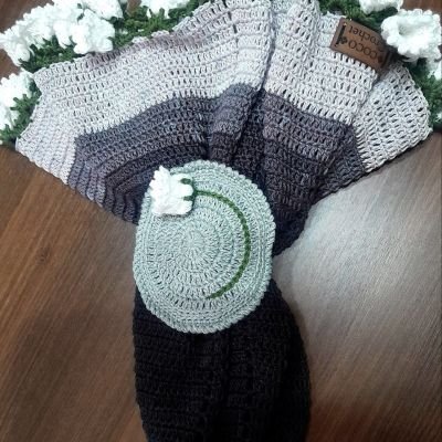  مفرش ترابيزة كروشيه وردات ترندي