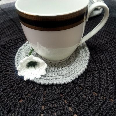  مفرش ترابيزة كروشيه وردات ترندي