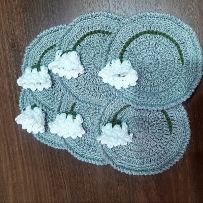  مفرش ترابيزة كروشيه وردات ترندي