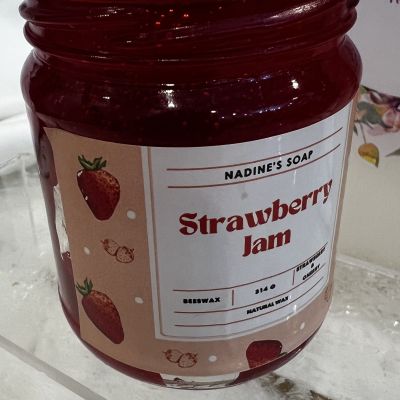 شمعة مربى الفراولة