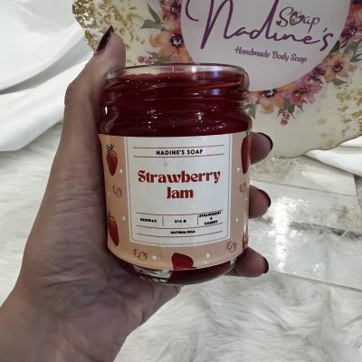 شمعة مربى الفراولة