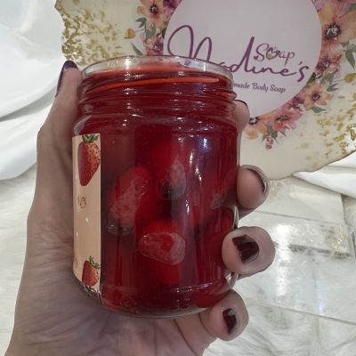 شمعة مربى الفراولة