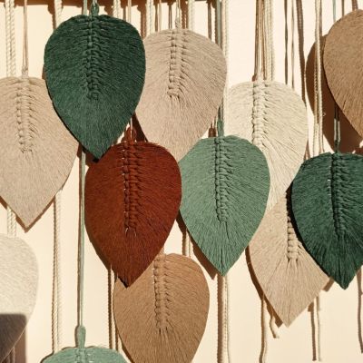 Large macrame leaves wall hanging 
