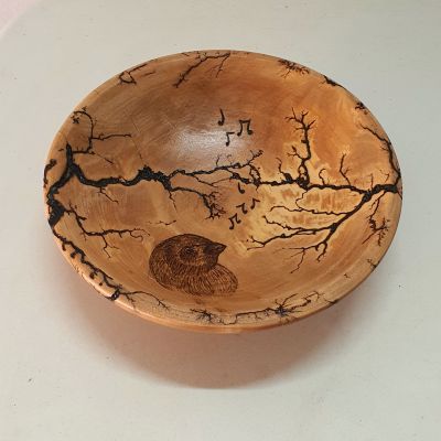 طبق جداري من خشب الزيتون