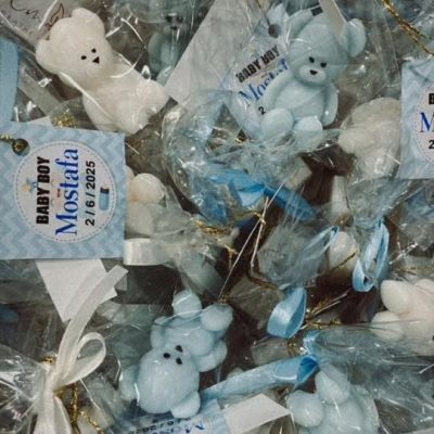 � شمعة صغيرة على شكل دبدوب