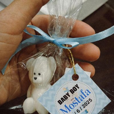 � شمعة صغيرة على شكل دبدوب