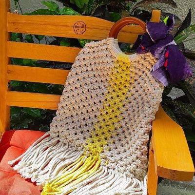 شنطه مكرمية صيفي 