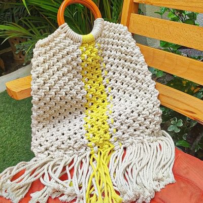 شنطه مكرمية صيفي 