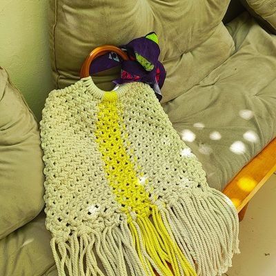 شنطه مكرمية صيفي 