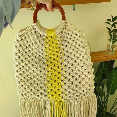 شنطه مكرمية صيفي 