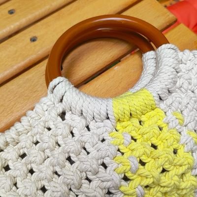 شنطه مكرمية صيفي 