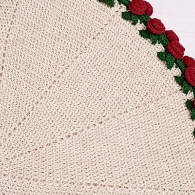 مفرش كروشية بورد الجورى 