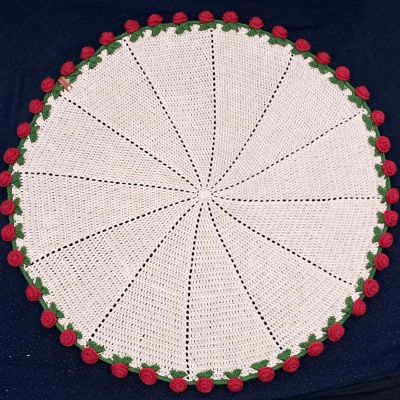 مفرش كروشية بورد الجورى 