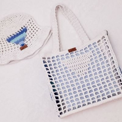 طقم شنطة صيفية مع طقية