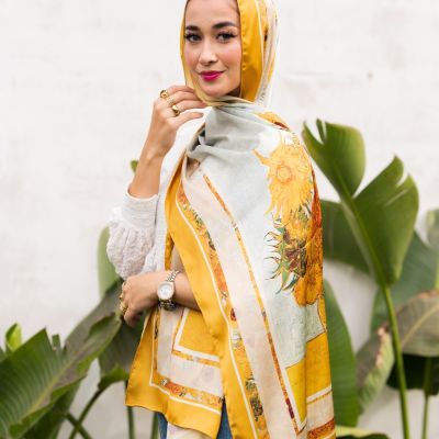 Sunflower - silk satin 