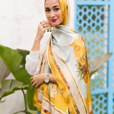 Sunflower - silk satin 