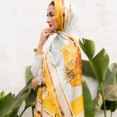 Sunflower - silk satin 