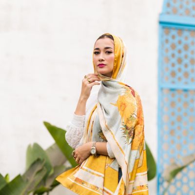 Sunflower - silk satin 