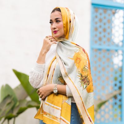 Sunflower - silk satin 