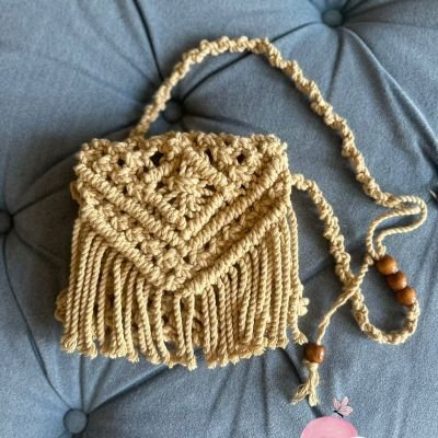 Macramé cross bag