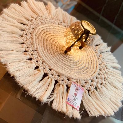 مفرش مكرميه مدور 