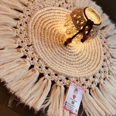 مفرش مكرميه مدور 