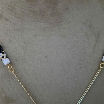 مجموعة تدرج الالوان الاسود والأبيض والذهبى من خرز الميوكى