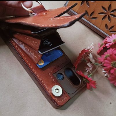 جراب موبايل جلد طبيعي 