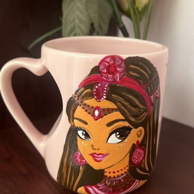  )رسم يدوي علي المجات(مج الاميره )