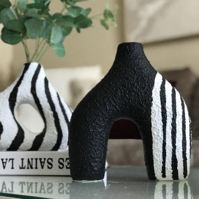 طقم فازات ثنائي من الكونكريت 