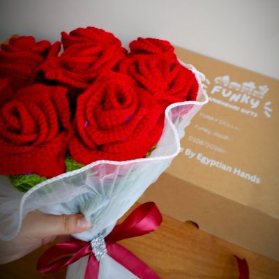 بوكيه ورد أحمر