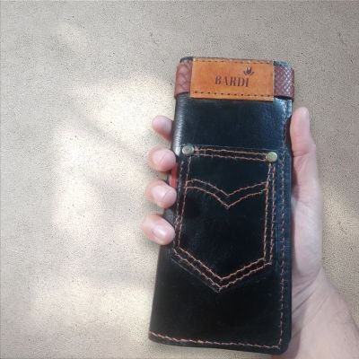 Leather long wallet (Jeans Style)