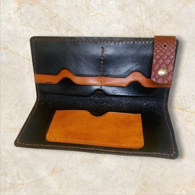 Leather long wallet (Jeans Style)