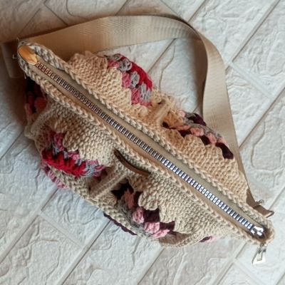 Cotton yarn crochet bag
