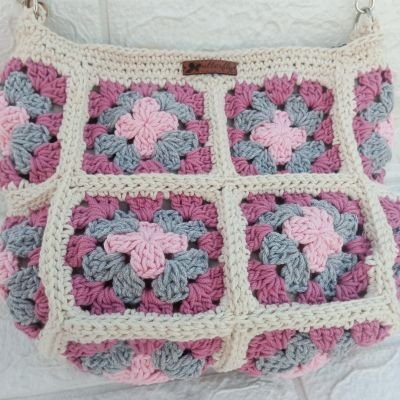 Cotton yarn crochet bag