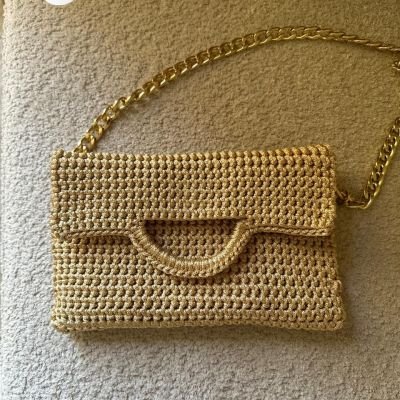 Golden clutch bag
