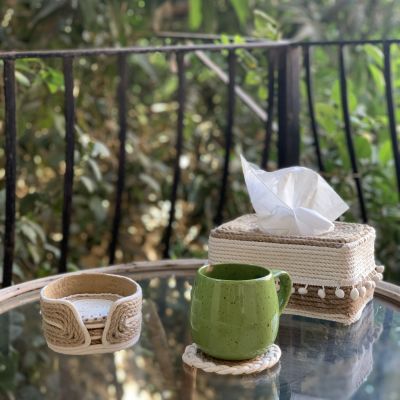 علبة كوستر+ ٦ كوسترات