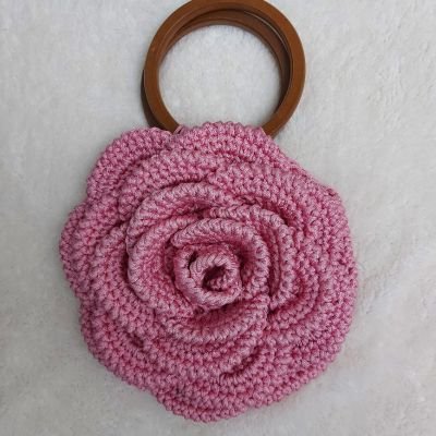 Crochet flower bag