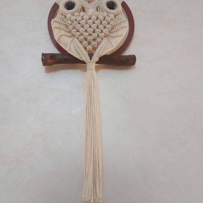Owl macrame wall hanging