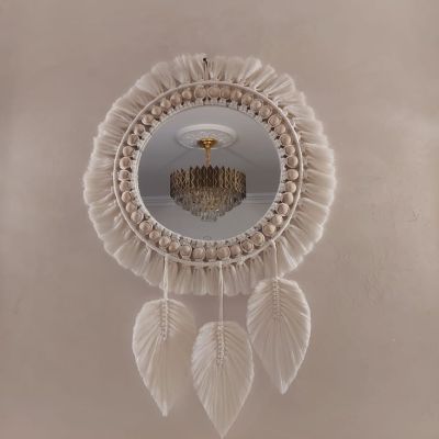 Mirror boho macrame