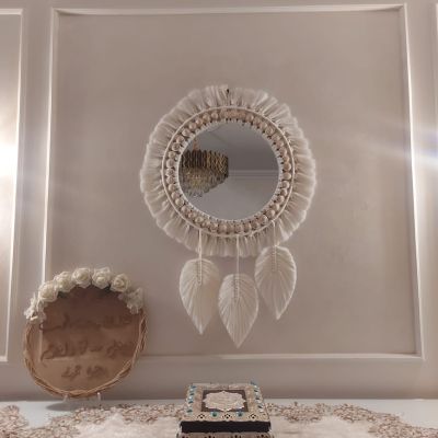 Mirror boho macrame
