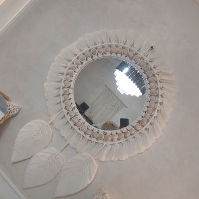 Mirror boho macrame