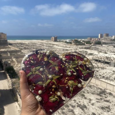 بوكيه ورد مجفف ريزين 