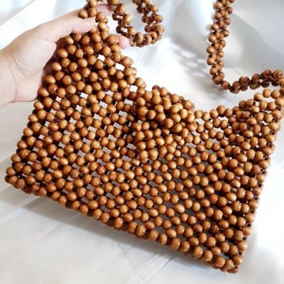 Wooden beach bag