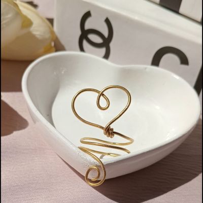 Copper heart ring free size